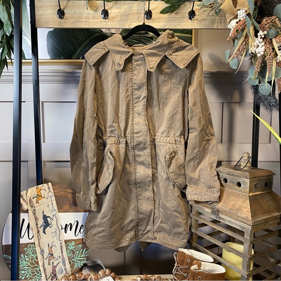 Roots Jackets & Blazers - Y2K 80s Woman M Roots Military Parka Fishtail Olive Green Hooded Jacket Coat